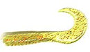 Action Bait 4in Curly Grubs 12pk Chartreuse Red Glitter