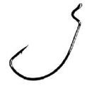 Gamakatsu Wide Gap Offset Black Size 4/0 5ct